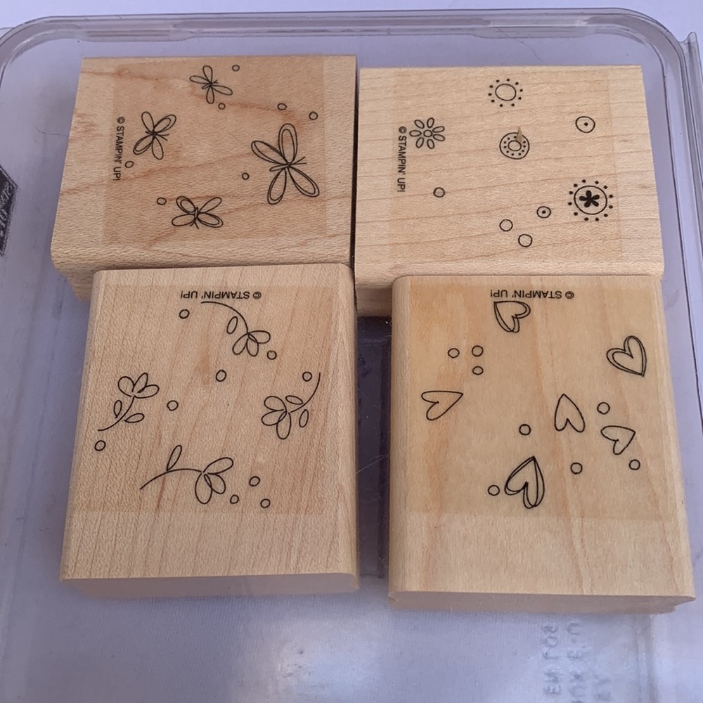 Stampin' Up SPRINKLES Mounted Wood Stamp Set RETIRED